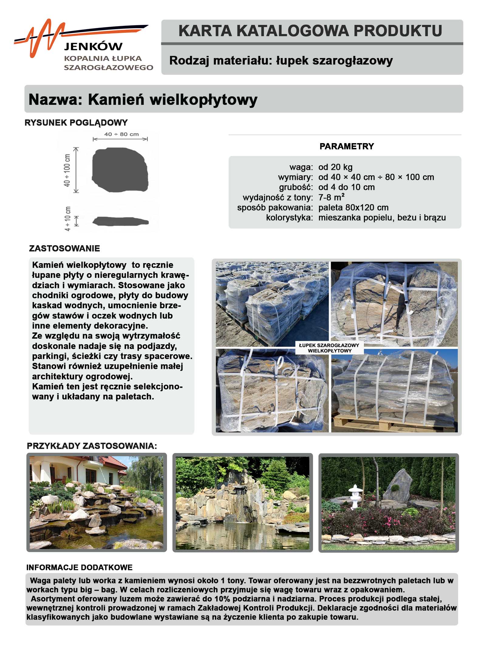 Kamień wielkopłytowy (ok. 119 zł brutto/m2) - obrazek 8